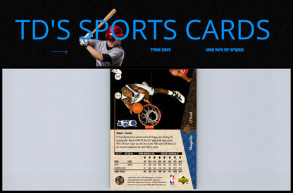 Basketball card featuring Shaquille O’Neal from 1994-95 SP trading collection