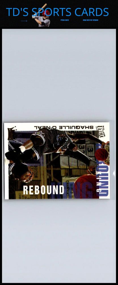 Shaquille O’Neal Rebound Kings trading card from 1994-95 Ultra #7 collection