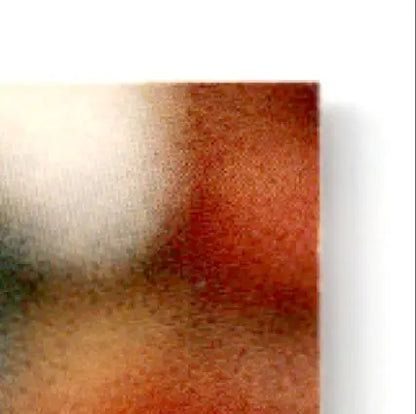 Corner of a canvas print showing texture of Bowman football Steve Young San Francisco 49ers