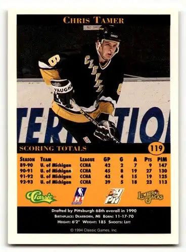 1994 Classic Pro Prospects #119 Chris Tamer Cleveland Lumberjacks Ho ID:55507 - Trading Cards