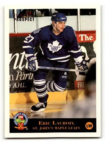 Original gloss 1994 Classic Pro Prospects Eric Lacroix hockey card St. John’s Maple Leafs