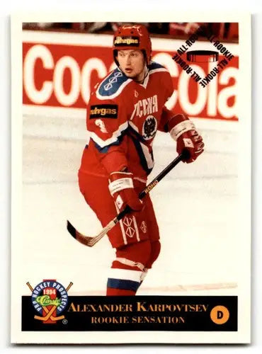 1994 Classic Pro Prospects #19 Alexander Karpovtsev Russia Hockey Ca ID:55496 - Trading Cards