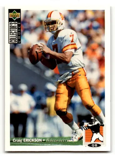 1994 Collector’s Choice Craig Erickson football card with original gloss Buccaneers