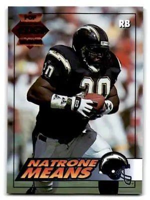 1994 Collector’s Edge #175 Natrone Means Pop Warner Bronze football card display