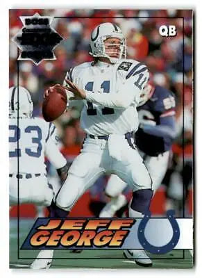 Jeff George football card from 1994 Collector’s Edge Boss Squad Silver series