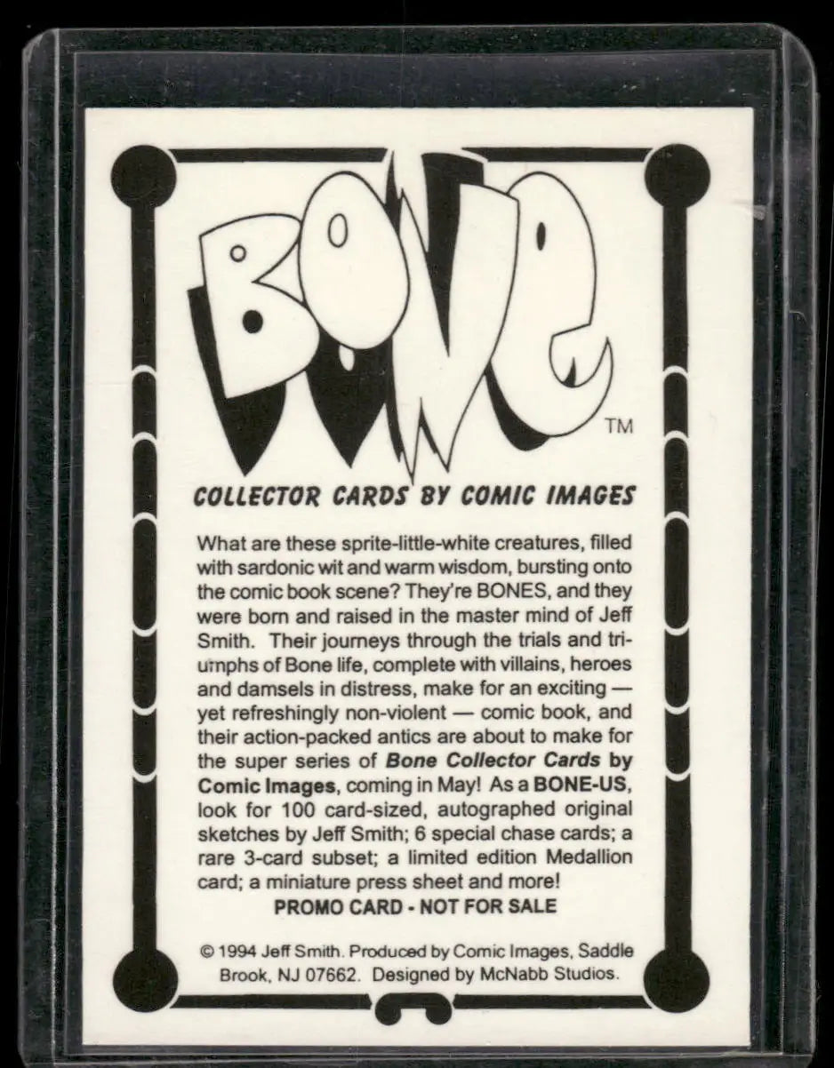 Vintage Comic Images Bone sale promo card from 1994 Comic Images Bone series