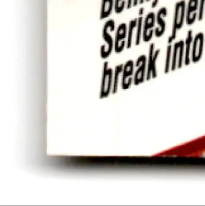 White paper with black tilted text on 1994 Finish Line Racing Benny Parsons #120