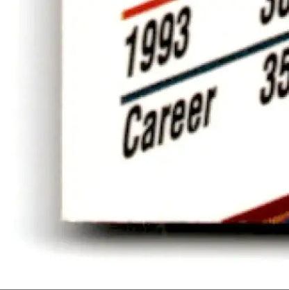 White card with red and blue design from 1994 Finish Line Racing Morgan Shepherd #80