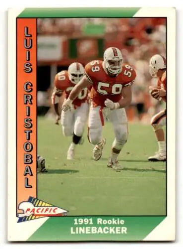 Luis Cristobal football card in 1994 Fleer #205 Quentin Coryatt Indianapolis Colts product