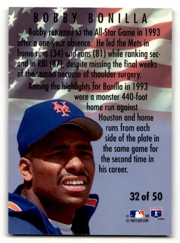 1994 Fleer All Stars #32 Bobby Bonilla NM-MT Mets ID:58445 - Trading Cards