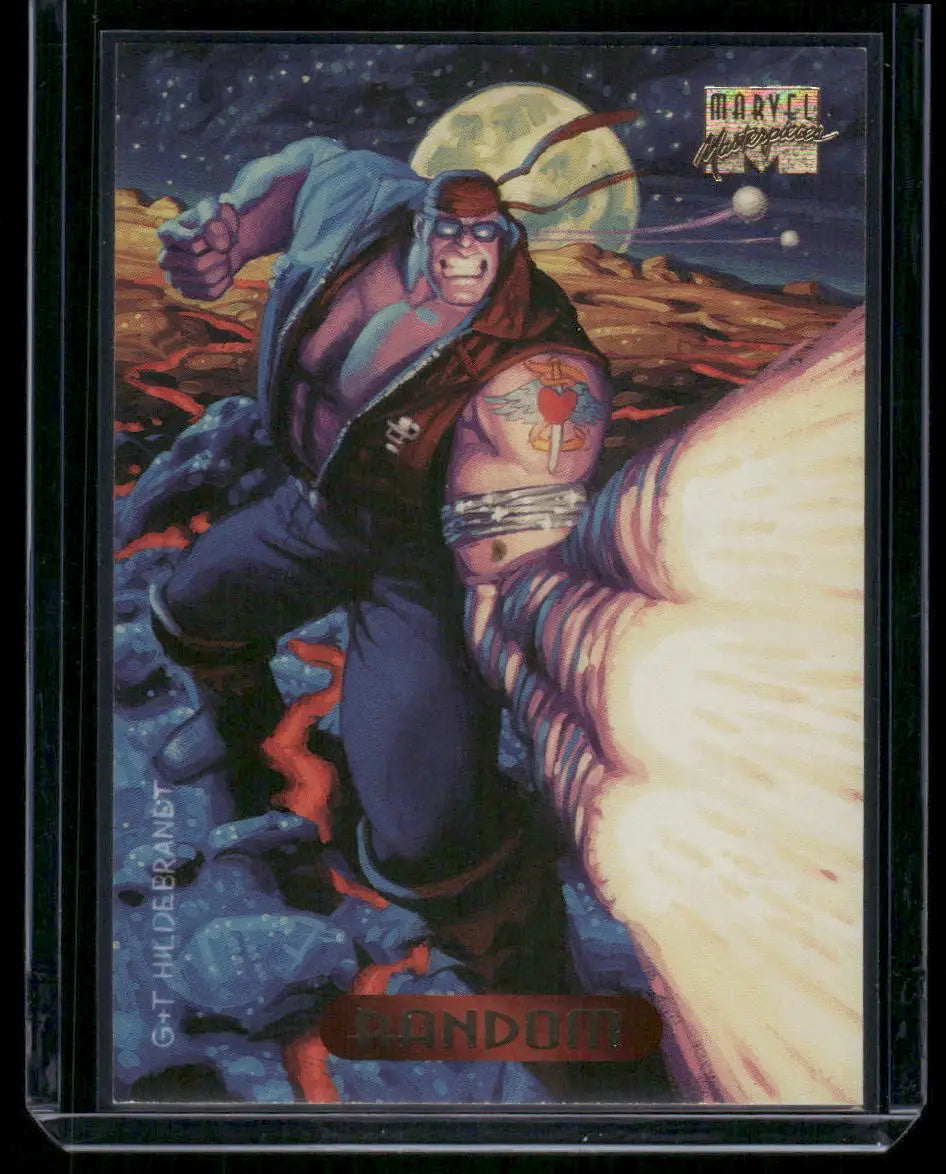Marvel Masterpieces Random Rondo trading card with powerful energy blast from Fleer Marvel