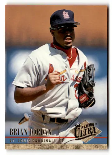 Baseball card of Brian Jordan from 1994 Fleer Ultra with original gloss finish