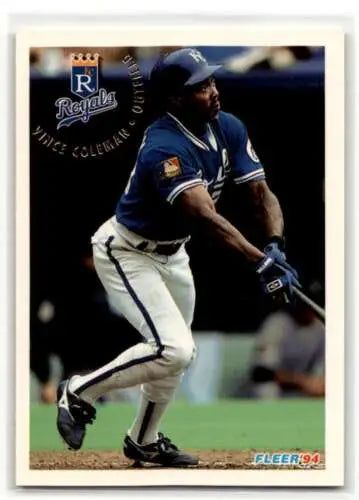 1994 Fleer Update U47 Vince Coleman Kansas City Royals baseball card with original gloss
