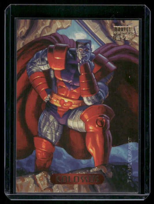 Marvel Masterpieces Colossus trading card in protective slab from 1994 Marvel Masterpieces