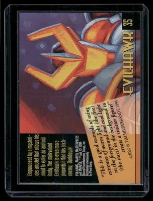 Collectible Marvel Masterpieces Evilhawk trading card from 1994 Marvel Masterpieces series