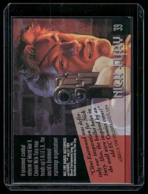 Collectible Marvel Masterpieces Nick Fury trading card from 1994 Marvel Masterpieces series