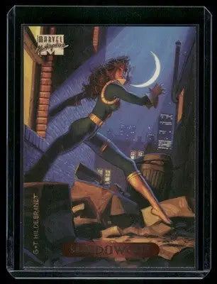 Marvel Masterpieces Shadowcat comic book trading card featuring a female superhero