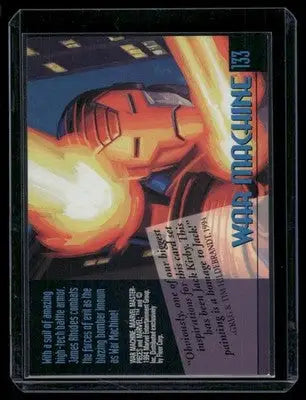 Collectible Marvel Masterpieces War Machine trading card from 1994 Marvel Masterpieces War series