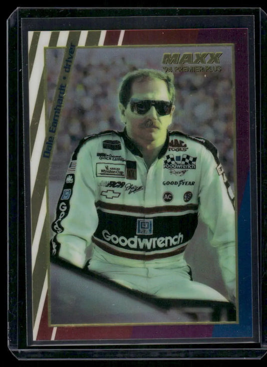 Maxx Dale Earnhardt racing card in plastic sleeve from 1994 Maxx Dale Earnhardt #185