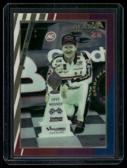 1994 Maxx Premier Plus Dale Earnhardt #184 auto racing trading card featuring Dale Earnhardt Sr