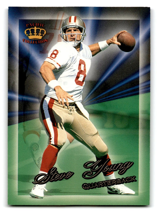 Pacific Triple Folder Steve Young football trading card from 1994 Pacific Triple Folder series