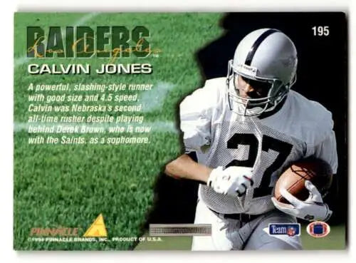Calvin Jones Los Angeles Raiders football card 1994 Pinnacle original gloss style