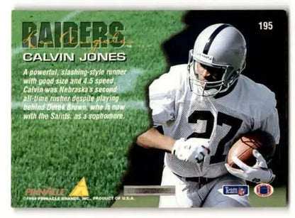 Calvin Jones Los Angeles Raiders football card 1994 Pinnacle original gloss style