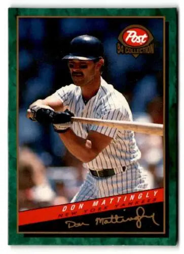 1994 Post Cereal #2 Don Mattingly baseball card, original gloss condition, ID:48729