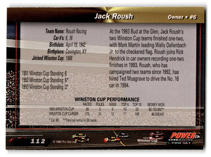 1994 Power #112 Jack Roush - Trading Card