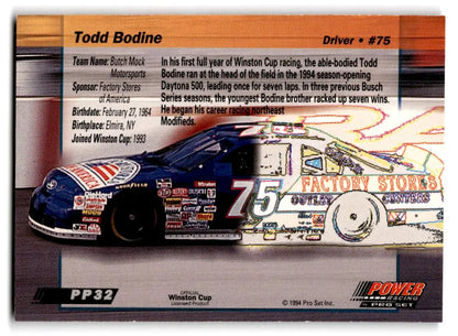 1994 Power #PP32 Todd Bodine Gold Cup ’94 - Trading Card