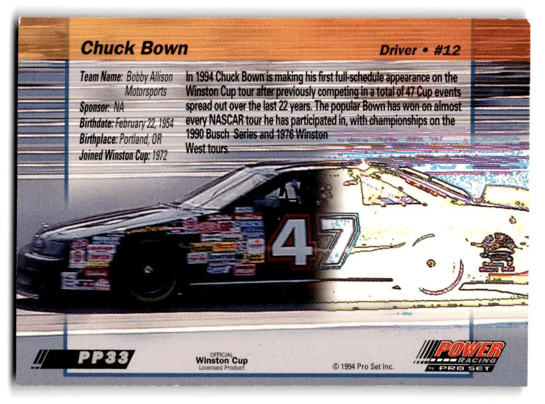 1994 Power #PP33 Chuck Bown - Trading Card