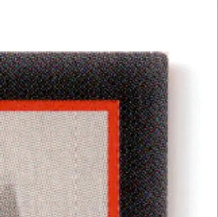 Black silicone baking mat corner with red border from 1994 Pro Set Power Jack Roush #PT8