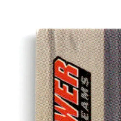 Patch with POWER and DREAMS text on light fabric featuring pro set power and power jack Roush design