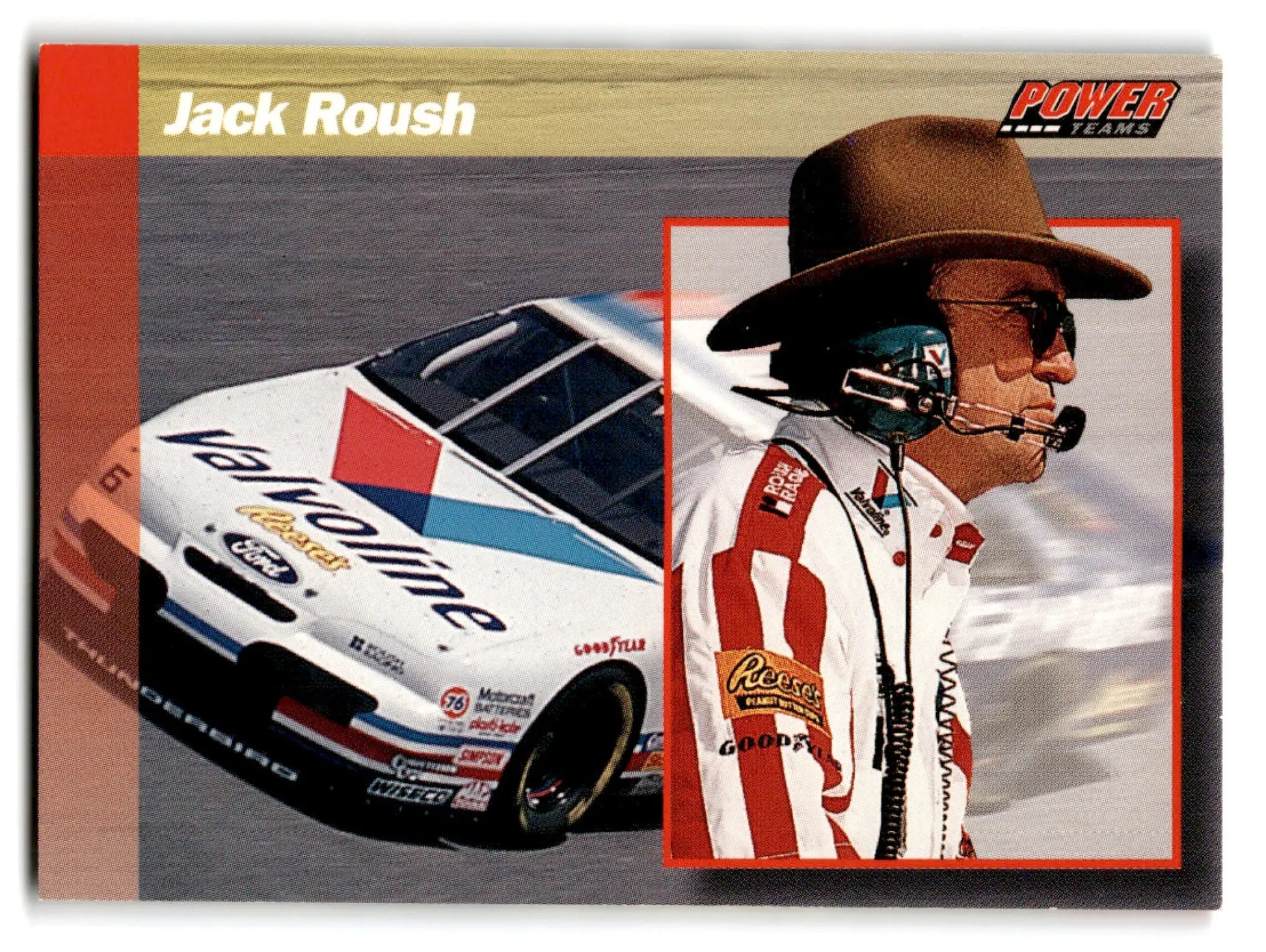 Vintage 1994 Pro Set Power Jack Roush NASCAR trading card featuring Power Jack Roush