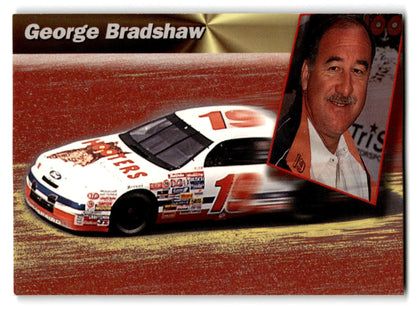 NASCAR racing car with driver portrait from 1994 Pro Set Power Racing George Bradshaw #79