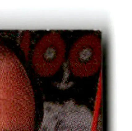 Textured block with red circular patterns and 100 on it in Pro Set Power Racing George Bradshaw #79