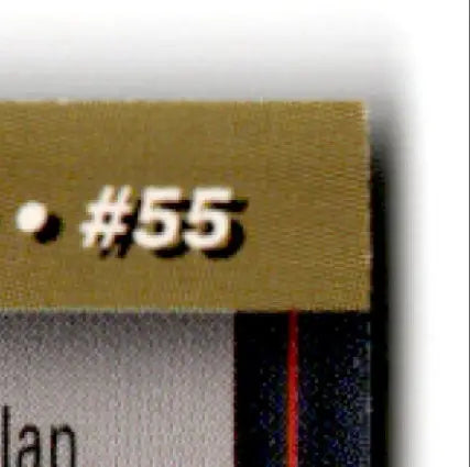 Gold-colored card with white 55 number and dot from 1994 Pro Set Power Racing Jimmy Hensley #93