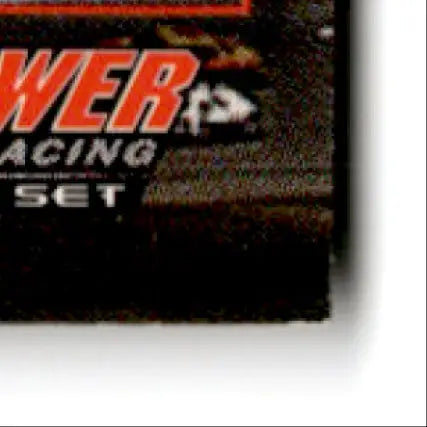 Dark box with POWER RACING SET text from 1994 Pro Set Power Racing Roger Penske #107