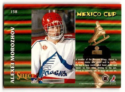 Original gloss hockey trading card of Alexei Morozhov Russia from 1994 Select