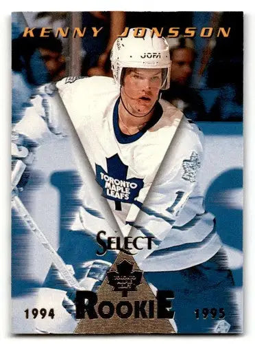 Original gloss Kenny Jonsson Toronto rookie hockey card from 1994 Select #172