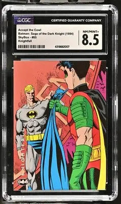 Graded SkyBox Batman trading card from Dark Knight Accept series, 1994 Saga of the Dark Knight