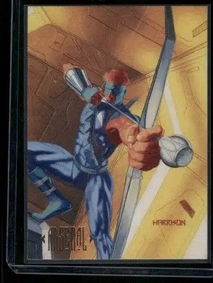 SkyBox DC Comics Master Series Arsenal trading card with character in blue holding a bow