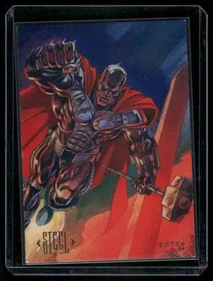 Collectible SkyBox DC Comics Master Series Steel trading card featuring superhero Steel