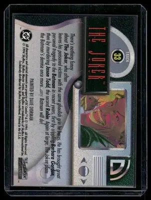 Collectible SkyBox DC Comics Master Series The Joker trading card #33