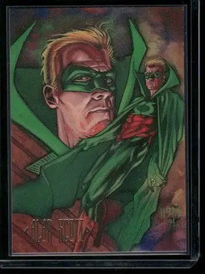 Foil trading card of Alan Scott from SkyBox DC Master Series Alan Scott #47