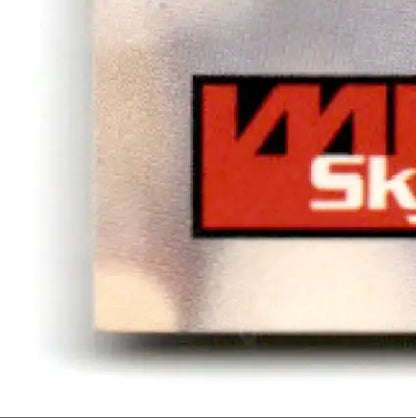 Red rectangular Skybox Football Impact label with black border and partially visible Impact Steve Young text