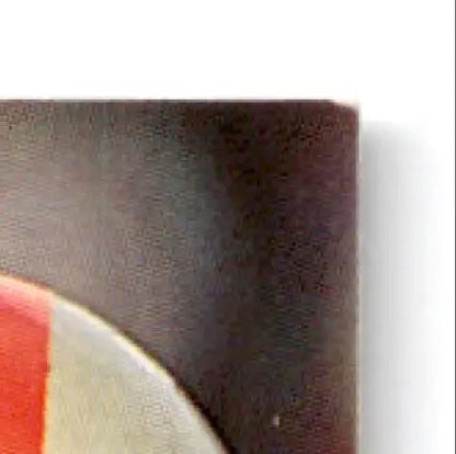 Corner of Skybox Football Premium Steve Young canvas print with visible texture