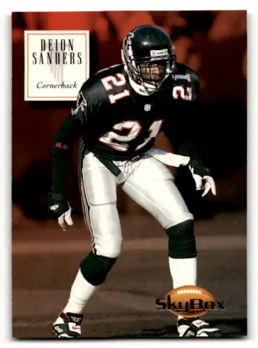 1994 SkyBox Premium Deion Sanders football card featuring original gloss finish