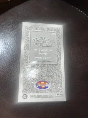 Silver Superman trading card from 1994 Skybox Superman Forged in Steel FS3 Man of Steel Platinum Series