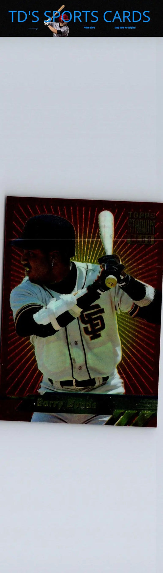 1994 Stadium Club Barry Bonds Finest Members Only baseball card featuring Barry Bonds
